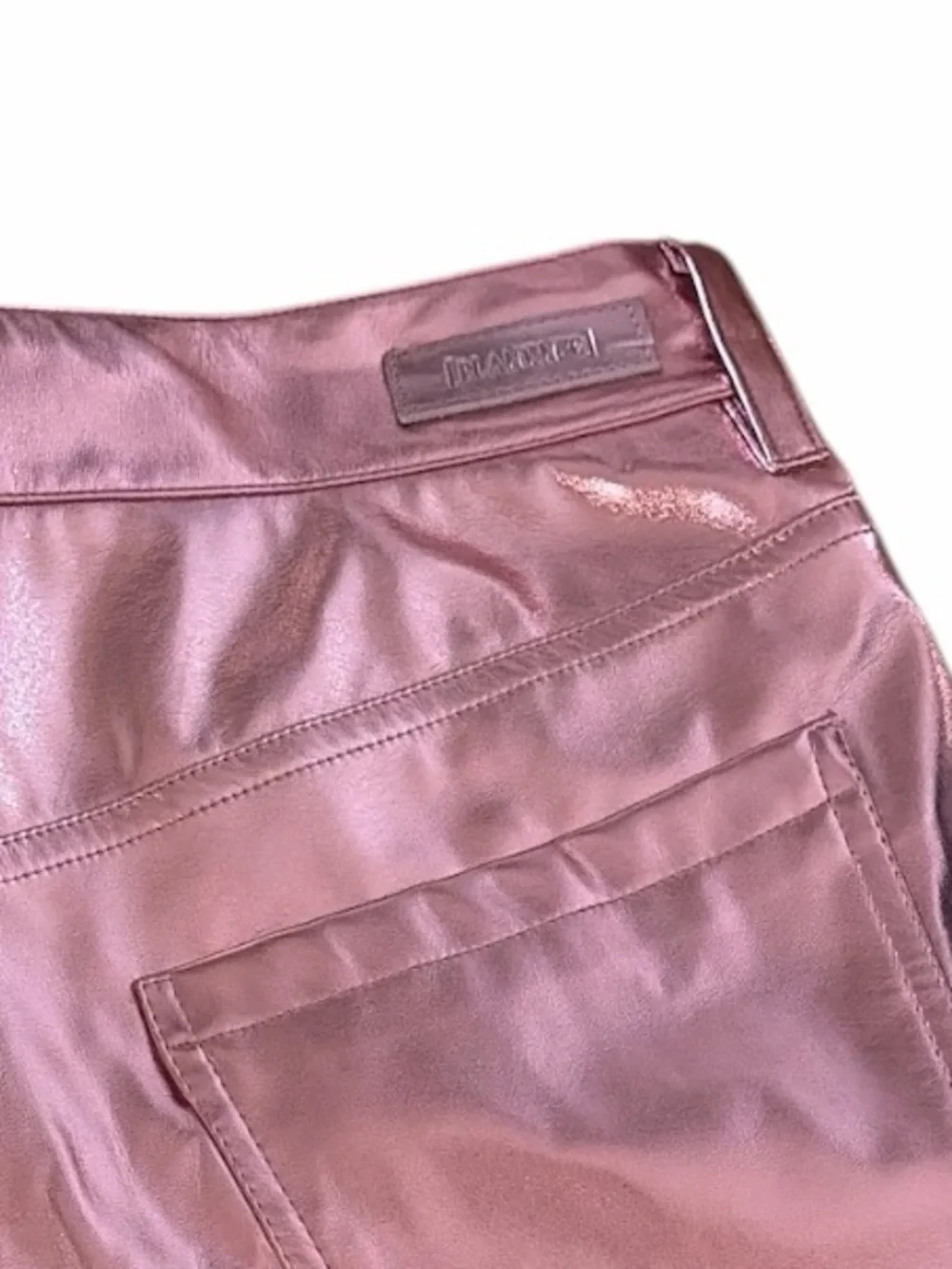 New BlankNYC Pink‎ Metallic Women Shorts Vegan Leather 25